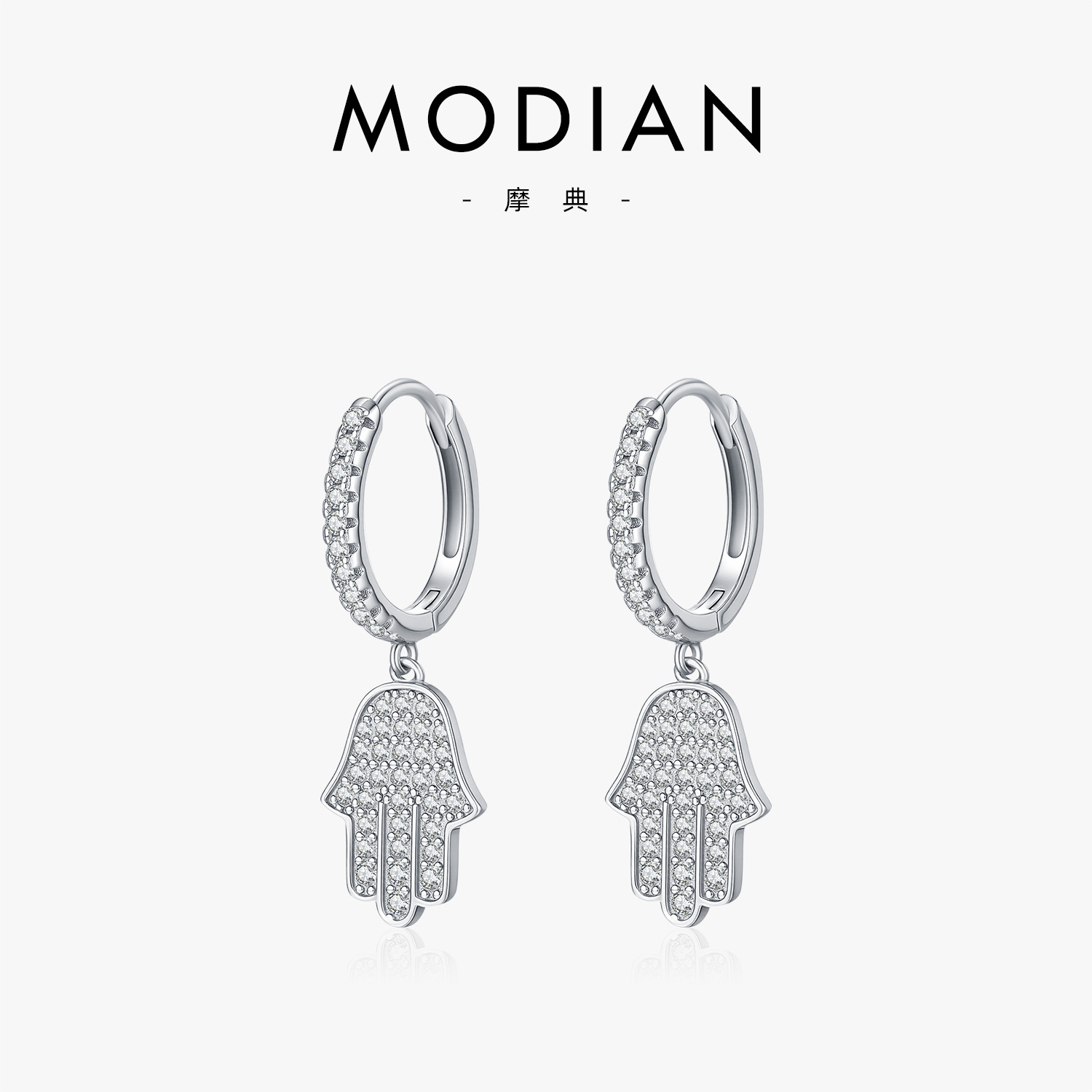 The Sterling Silver Palm Earrings