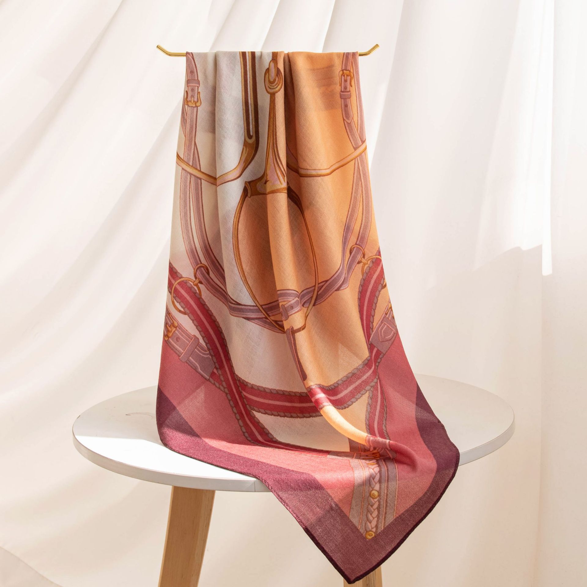 The Water-Soluble Wool and Mulberry Silk Square Scarf - Image 2