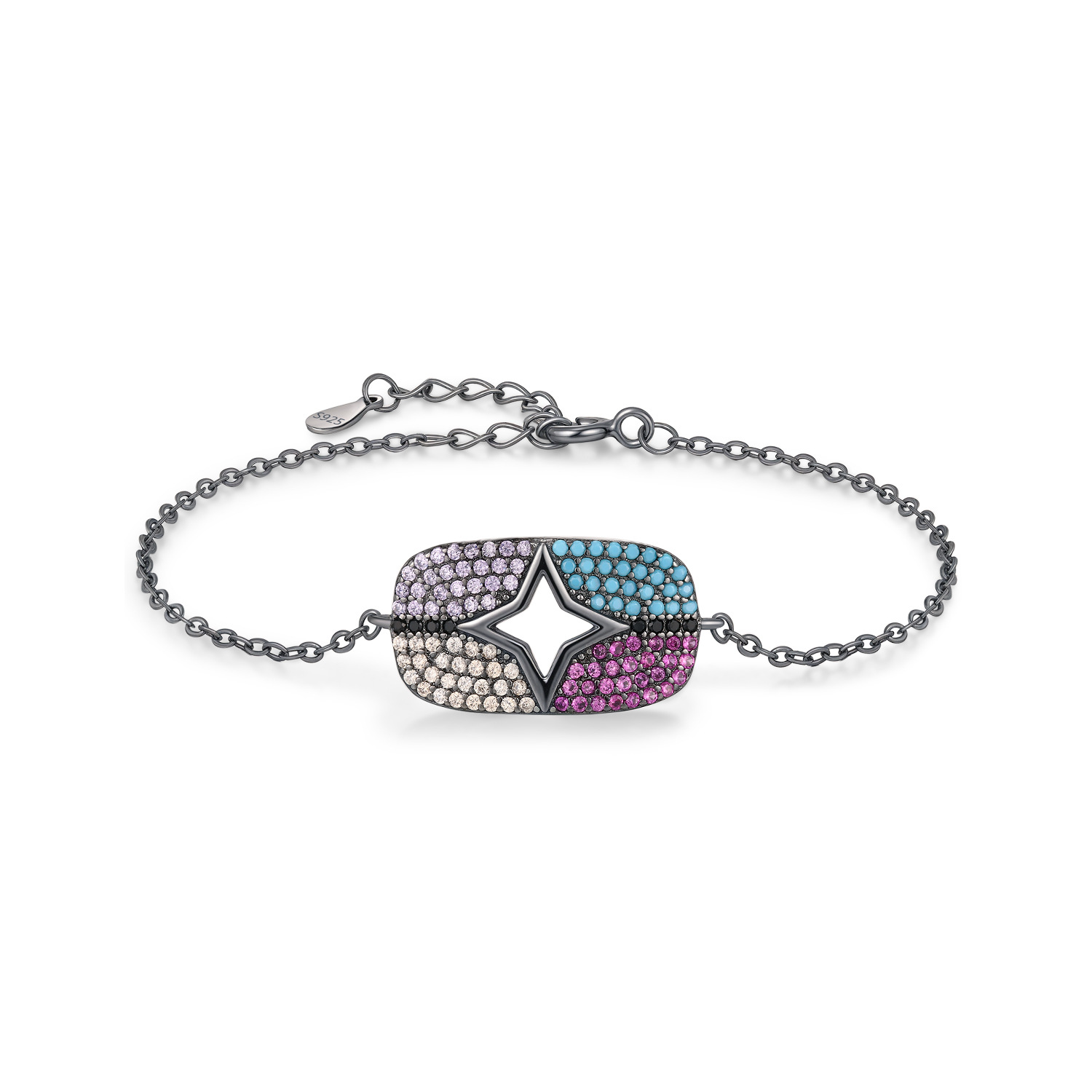 The Sterling Silver Black Gold Star Bracelet - Image 5