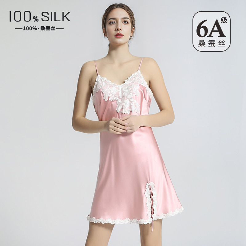 The 100% Mulberry Silk Backless Slip Dress
