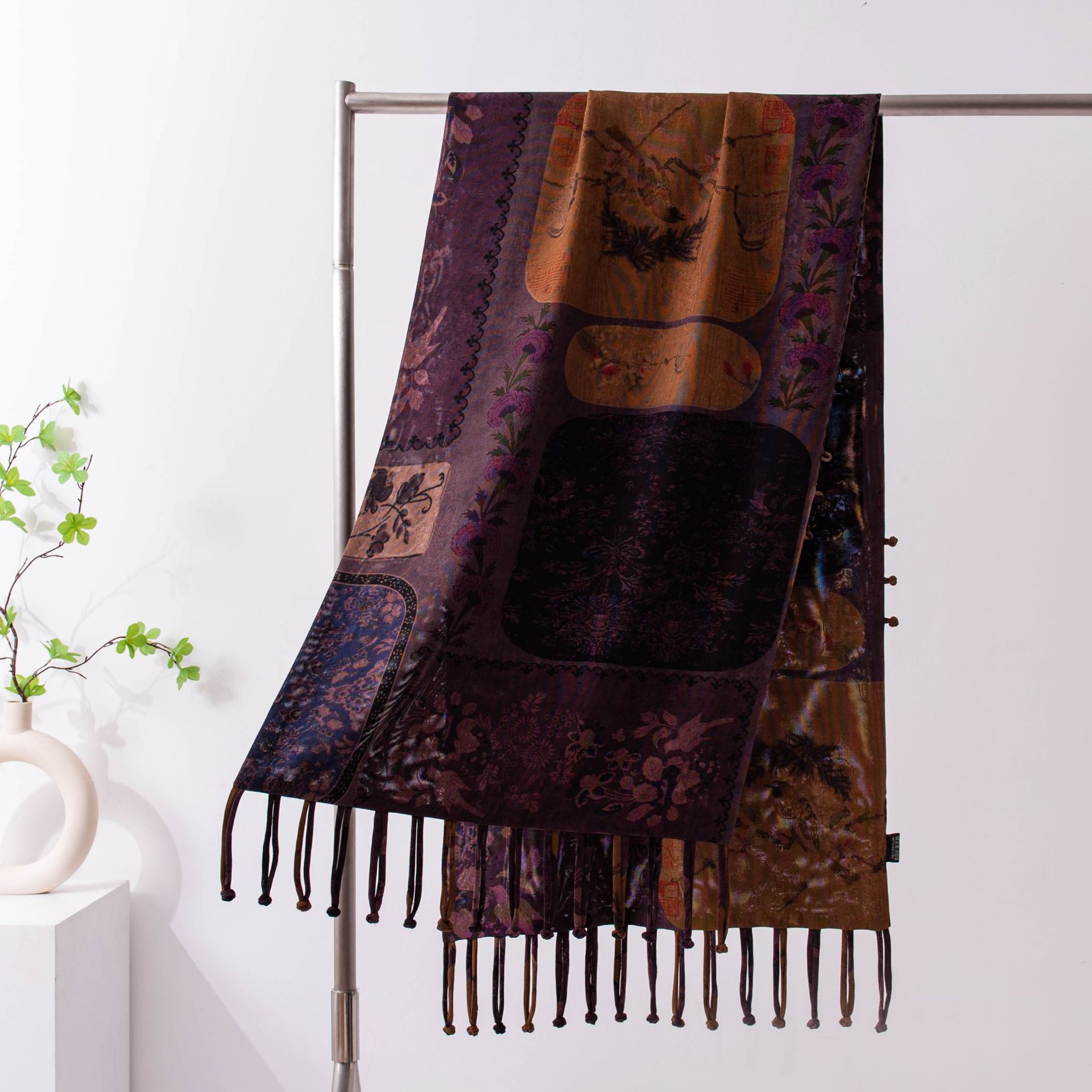 -5 Xiangyunsha - Double-layer Purple Rhyme Window Screen