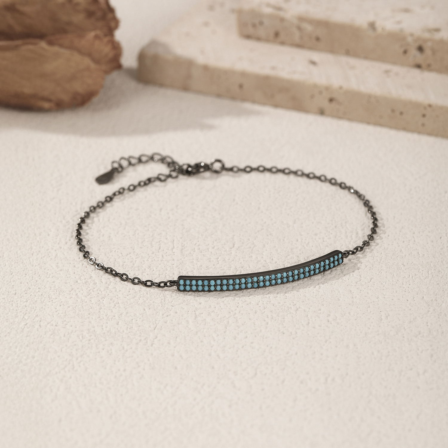 The S925 Sterling Silver Turquoise Bracelet - Image 4