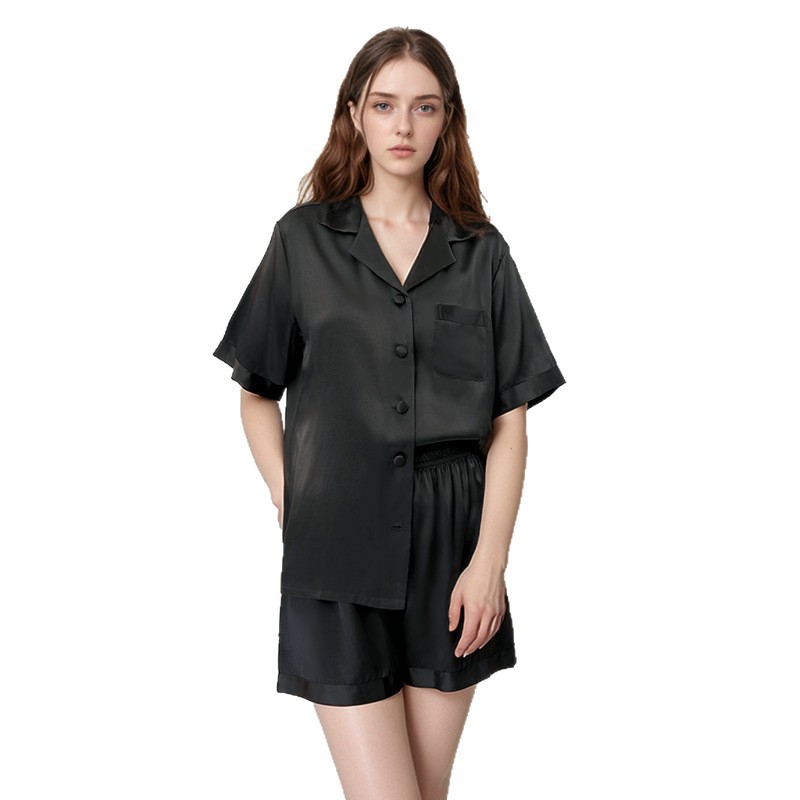 The 100% Mulberry Silk Short Sleeve Short Pajama Set - Image 5