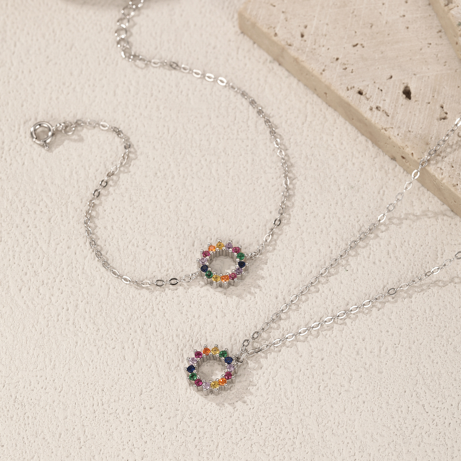 The S925 Sterling Silver Rainbow Necklace - Image 4