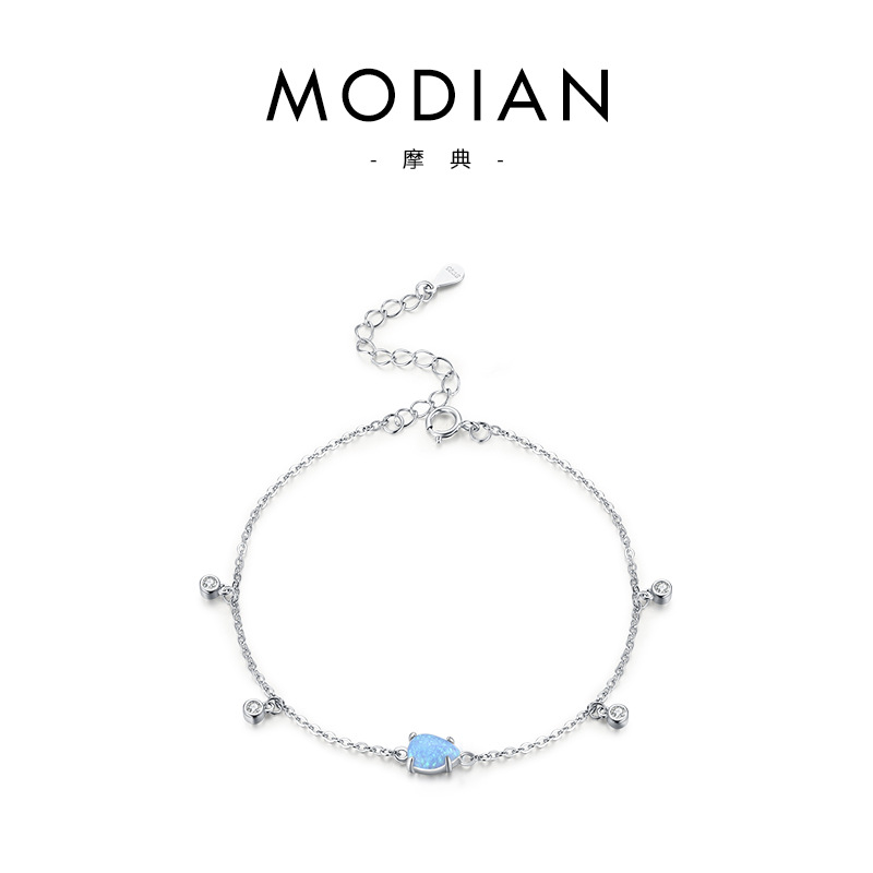 The S925 Sterling Silver Opal Bracelet - Image 5