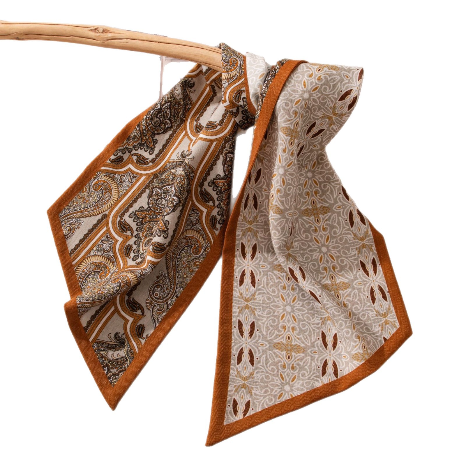 The Double-Sided Printed Silk Wool Scarf - Image 5