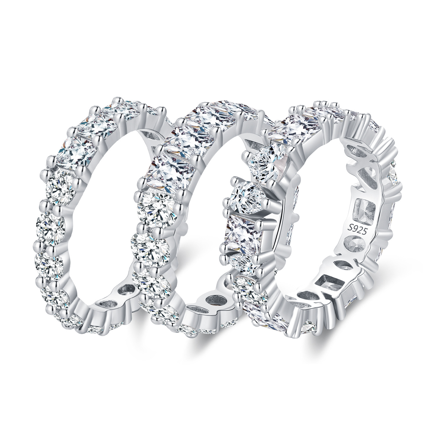 The S925 Sterling Silver Full Diamond Business Ring - Image 5