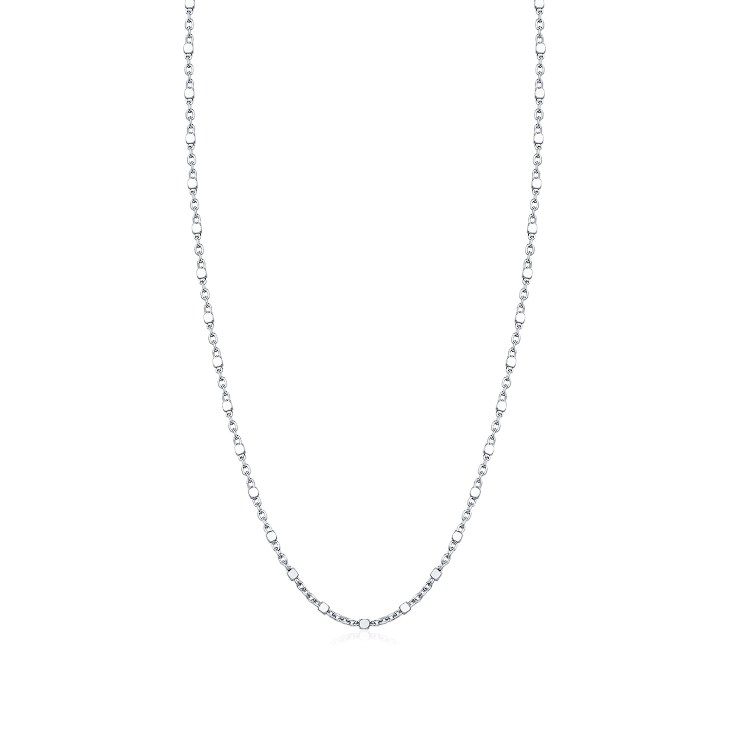 The S925 Sterling Silver Sequins Chain Necklace - Image 5