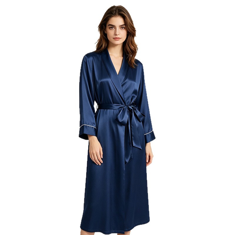 The 100% Mulberry Silk Long Bathrobe - Image 5