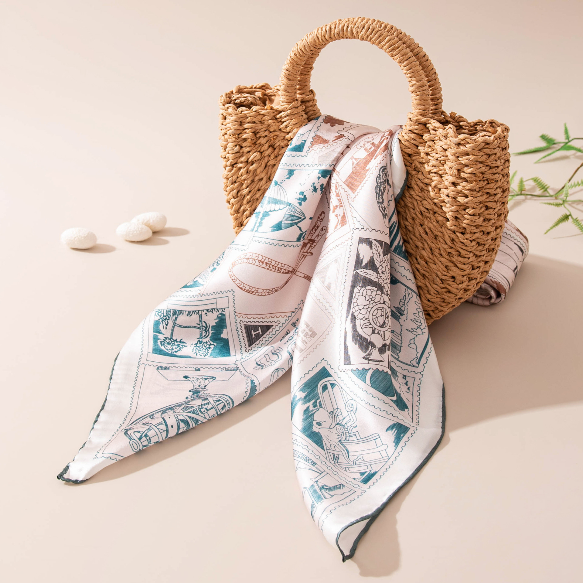 The Hand-Rolled Mulberry Silk Print Shawl - Image 3
