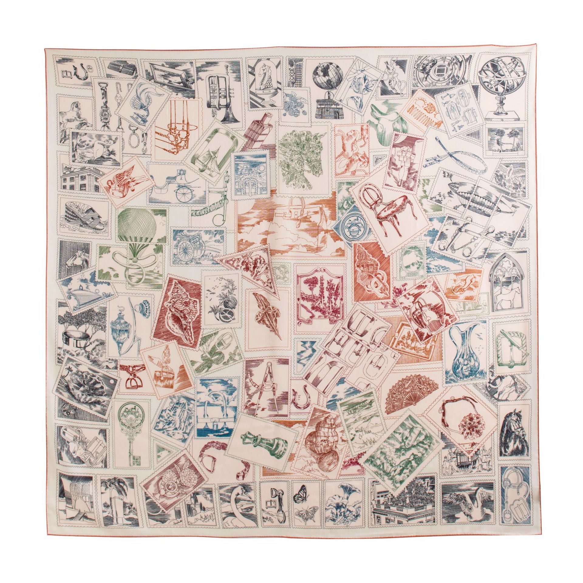 FHZ25-90015-1 Hand Rolled Double-Sided Towel Stamp Collection Orange Edge