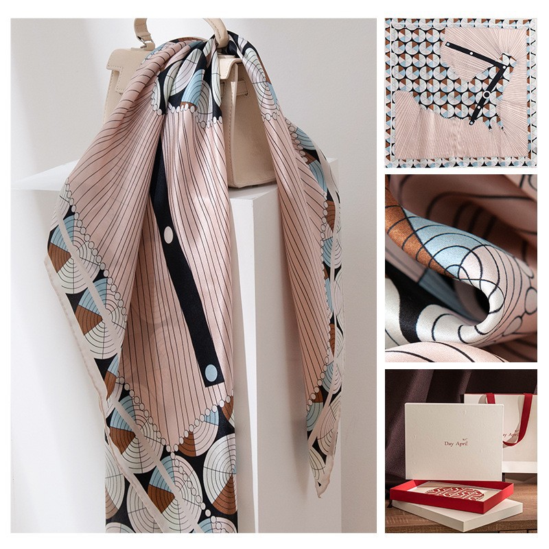 FHZ25-9747-1 Hand Rolled - Nude Pink Circle Lines