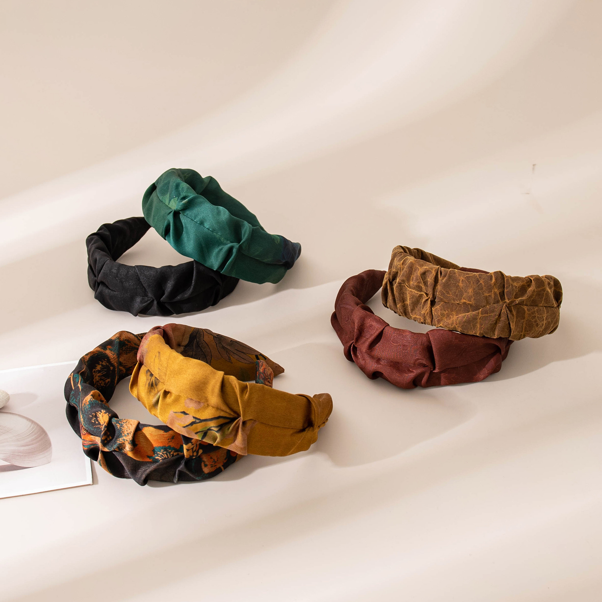The Mulberry Silk Embossed Wide Headband