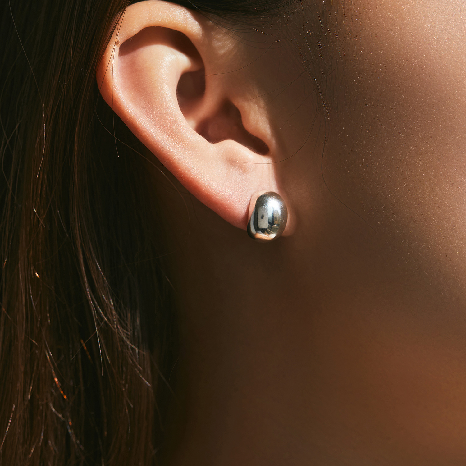 The S925 Silver Irregular Stud Earrings - Image 2