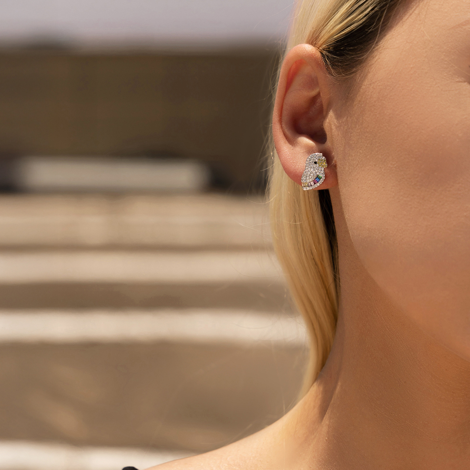 The S925 Sterling Silver Parrot Earrings - Image 2
