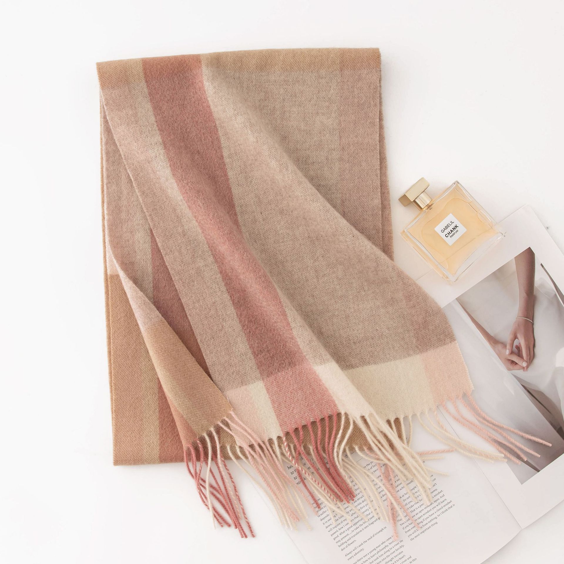 FHY24-7031-1 Camel Pink Plaid