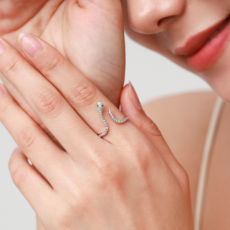 The S925 Silver Snake Ring and Bracelet Set - Image 2