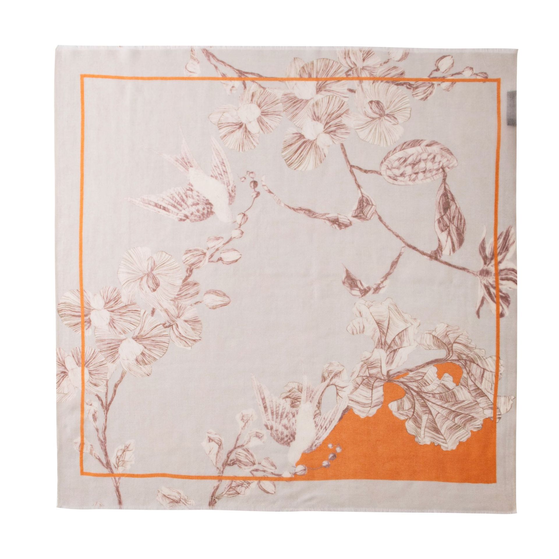 FHY25-7091-2 Orange Floral Branch Pattern