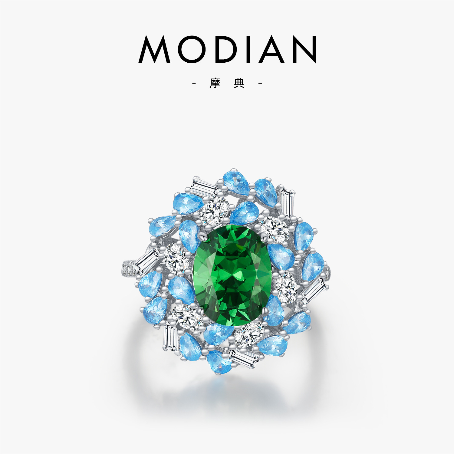 The S925 Sterling Silver Vintage Emerald Cut Ring