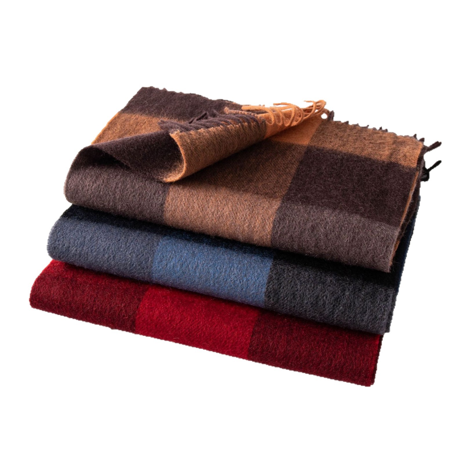 The 100% Wool Plaid Tassel Scarf - Image 5