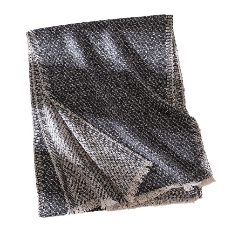 The 100% Wool Houndstooth Winter Shawl - Image 5