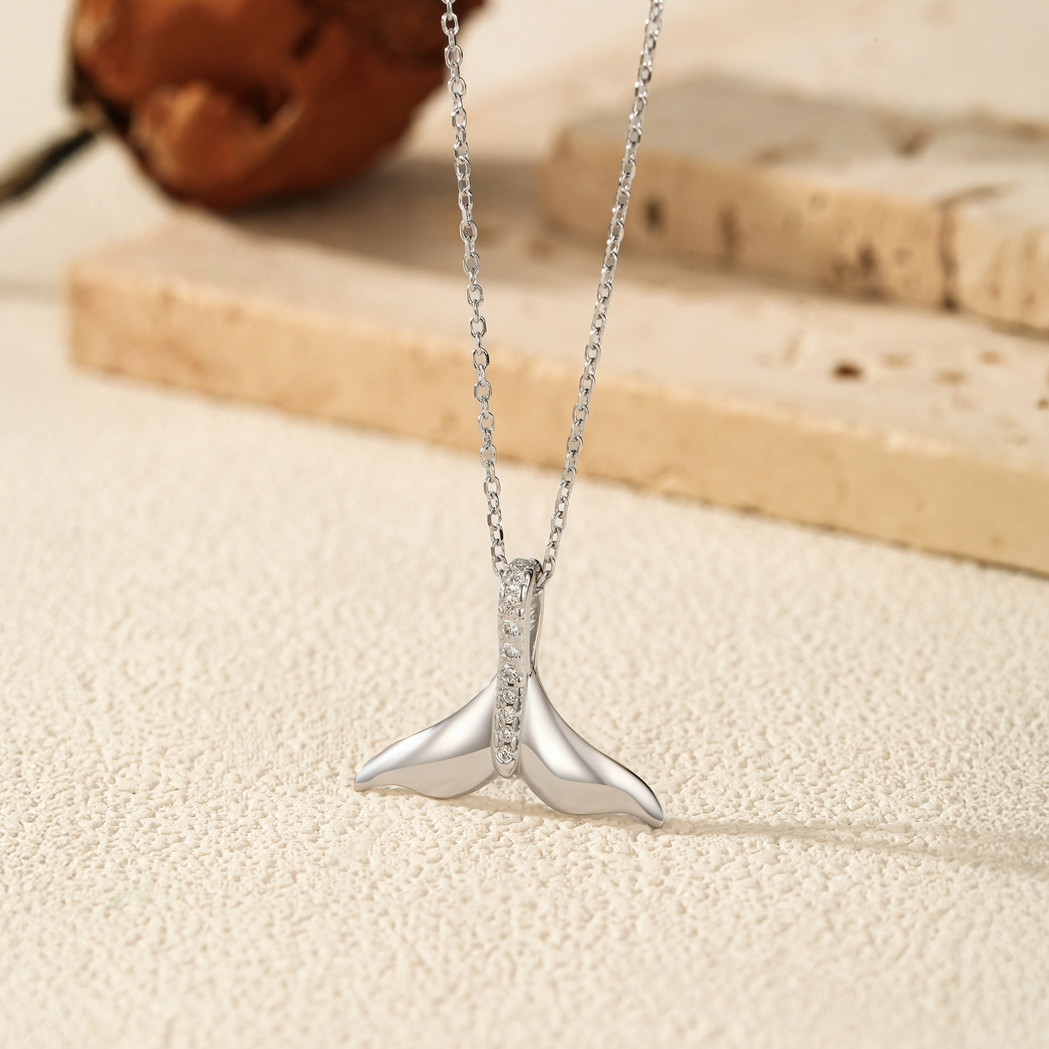 The S925 Sterling Silver Mermaid Tail Collarbone Chain - Image 4