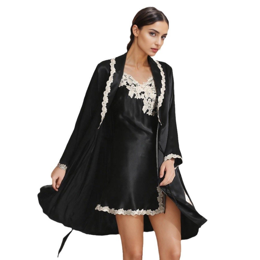 The 19 Momme 100% Mulberry Silk Morning Robe - Image 5