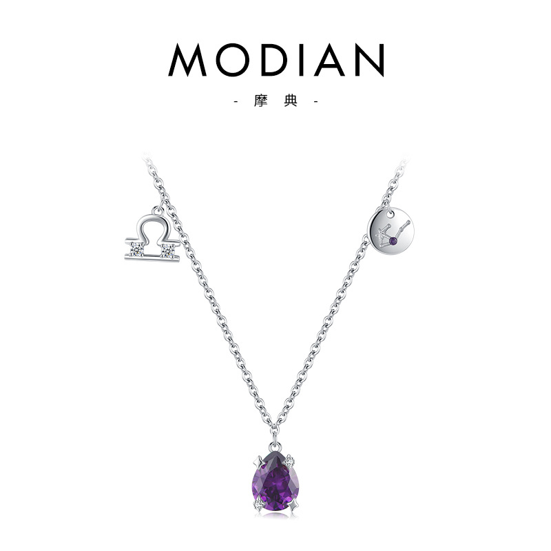 The 925 Sterling Silver Libra Collarbone Chain - Image 5
