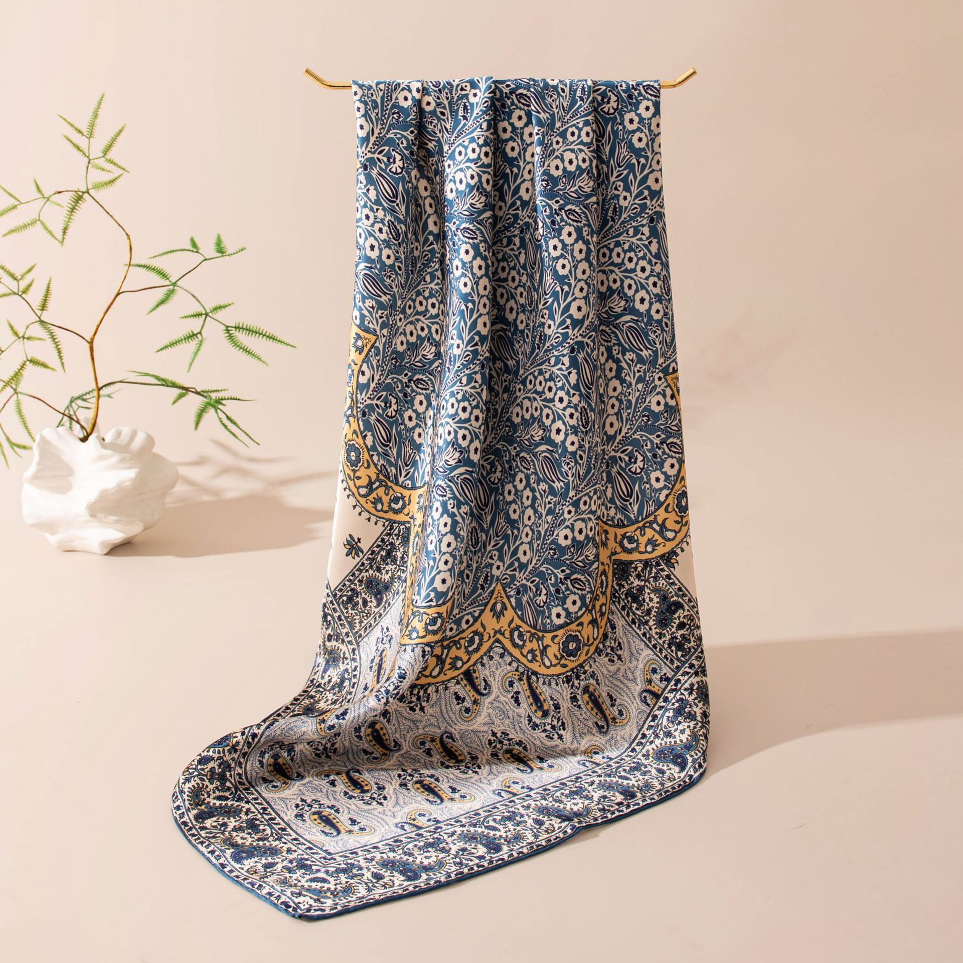 The Mulberry Silk Paisley Shawl - Image 2