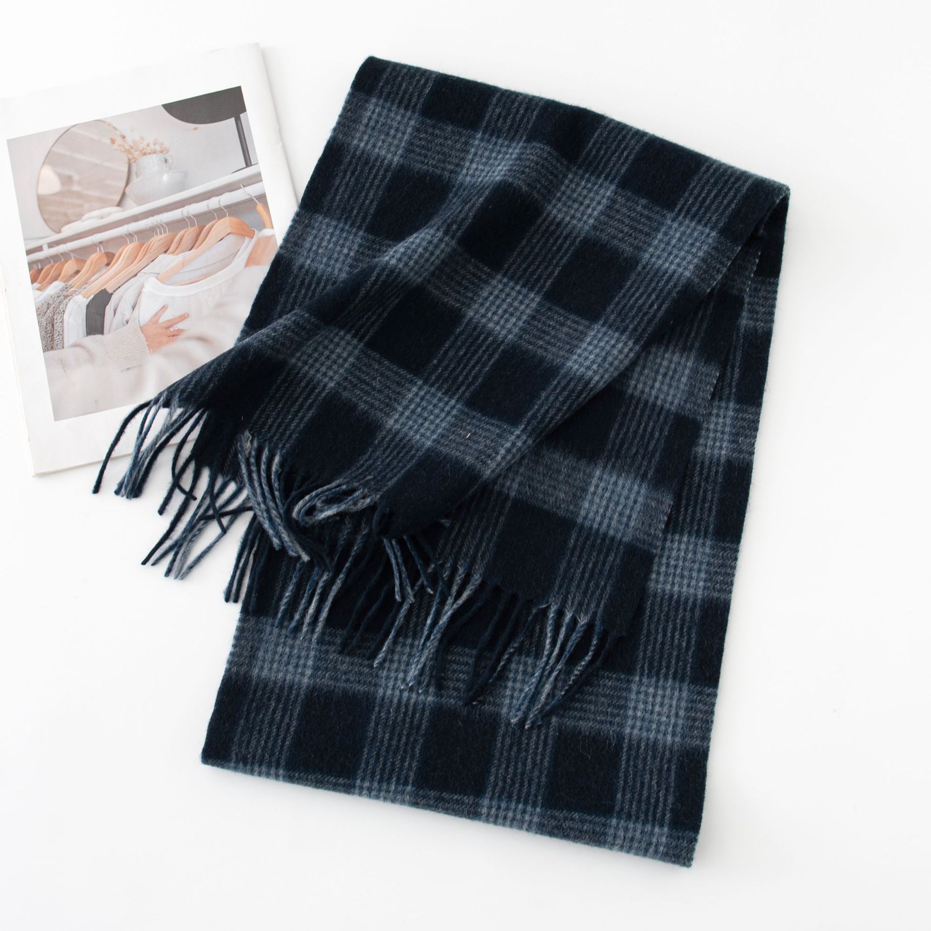 FHY24-7057-5 Navy Stripe Plaid