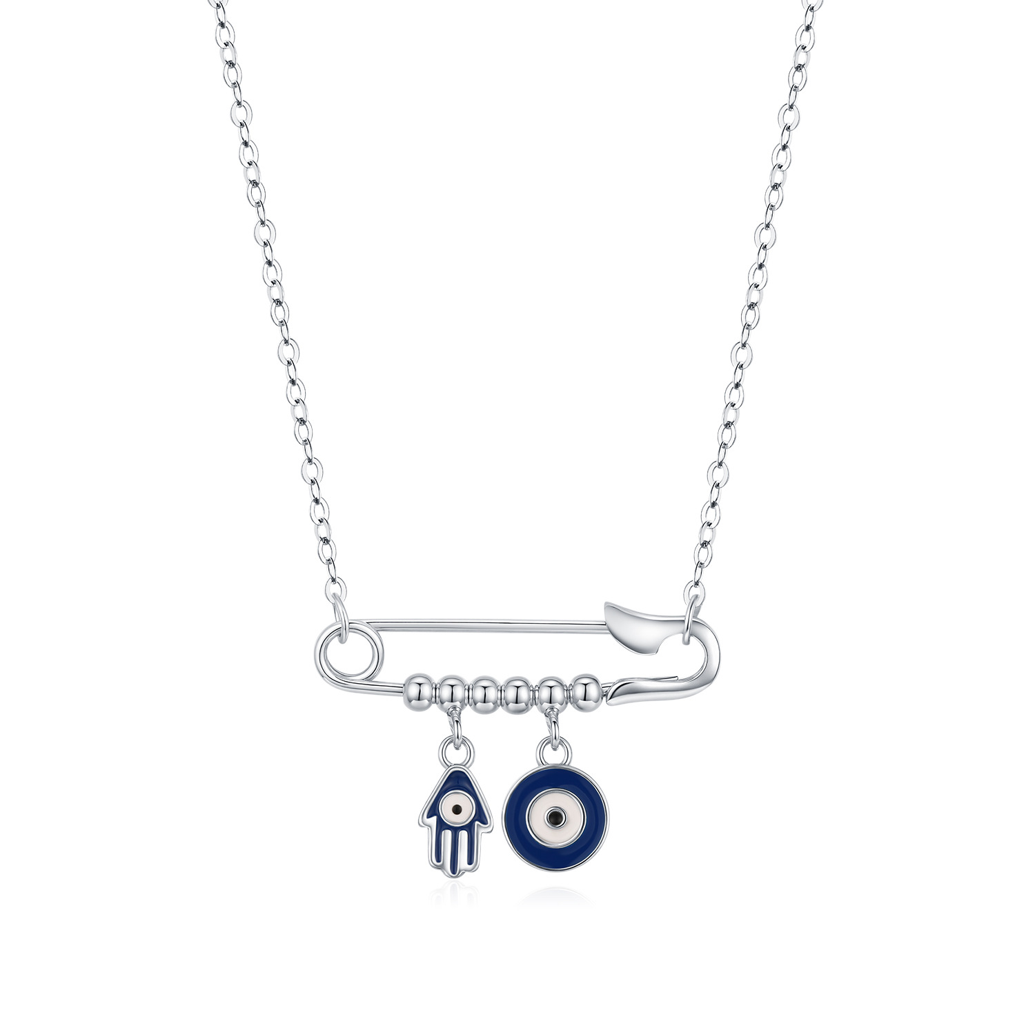 The S925 Sterling Silver Cute Paperclip Collarbone Necklace - Image 5
