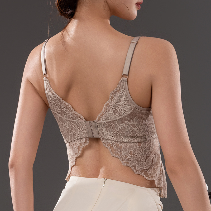 The Silk Satin Lace Backless Camisole Bra - Image 2