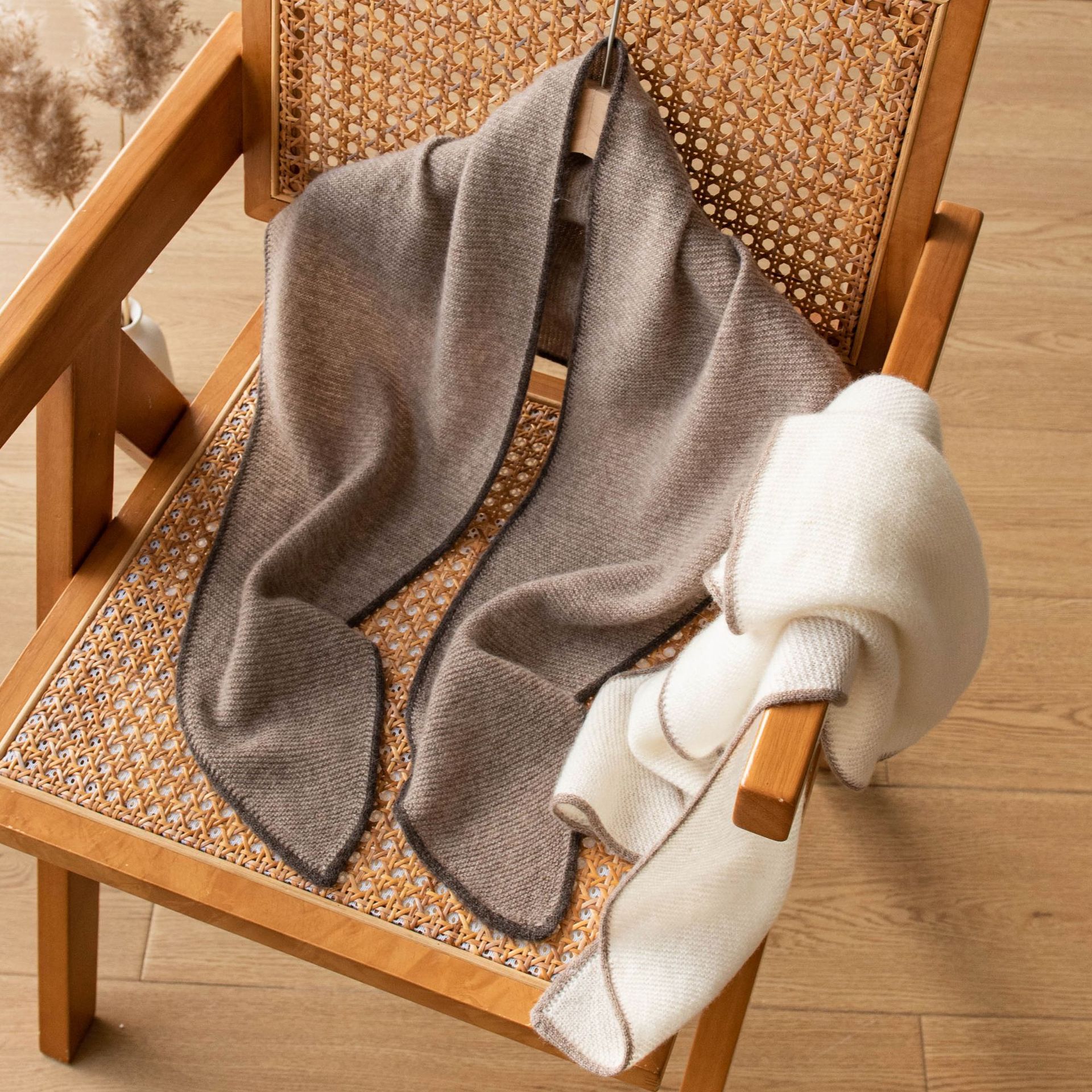 The Cashmere Triangle Scarf Winter Neck Wrap - Image 4
