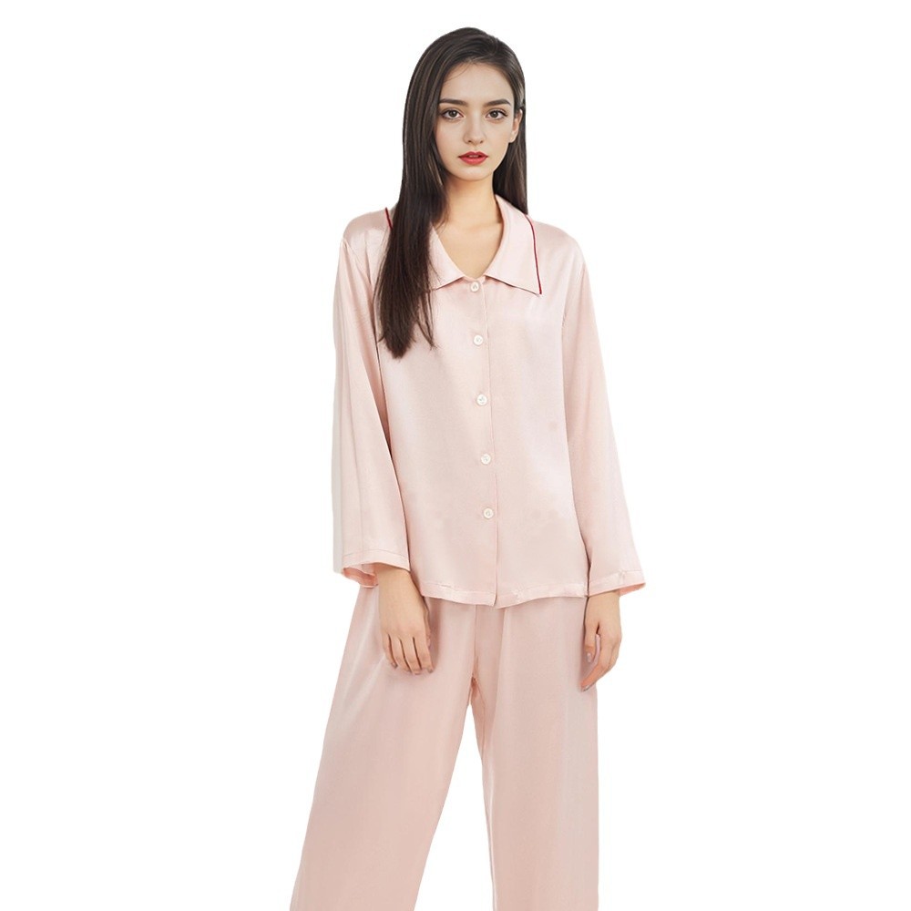 The 100% Mulberry Silk Long Sleeve Pajama Set - Image 5