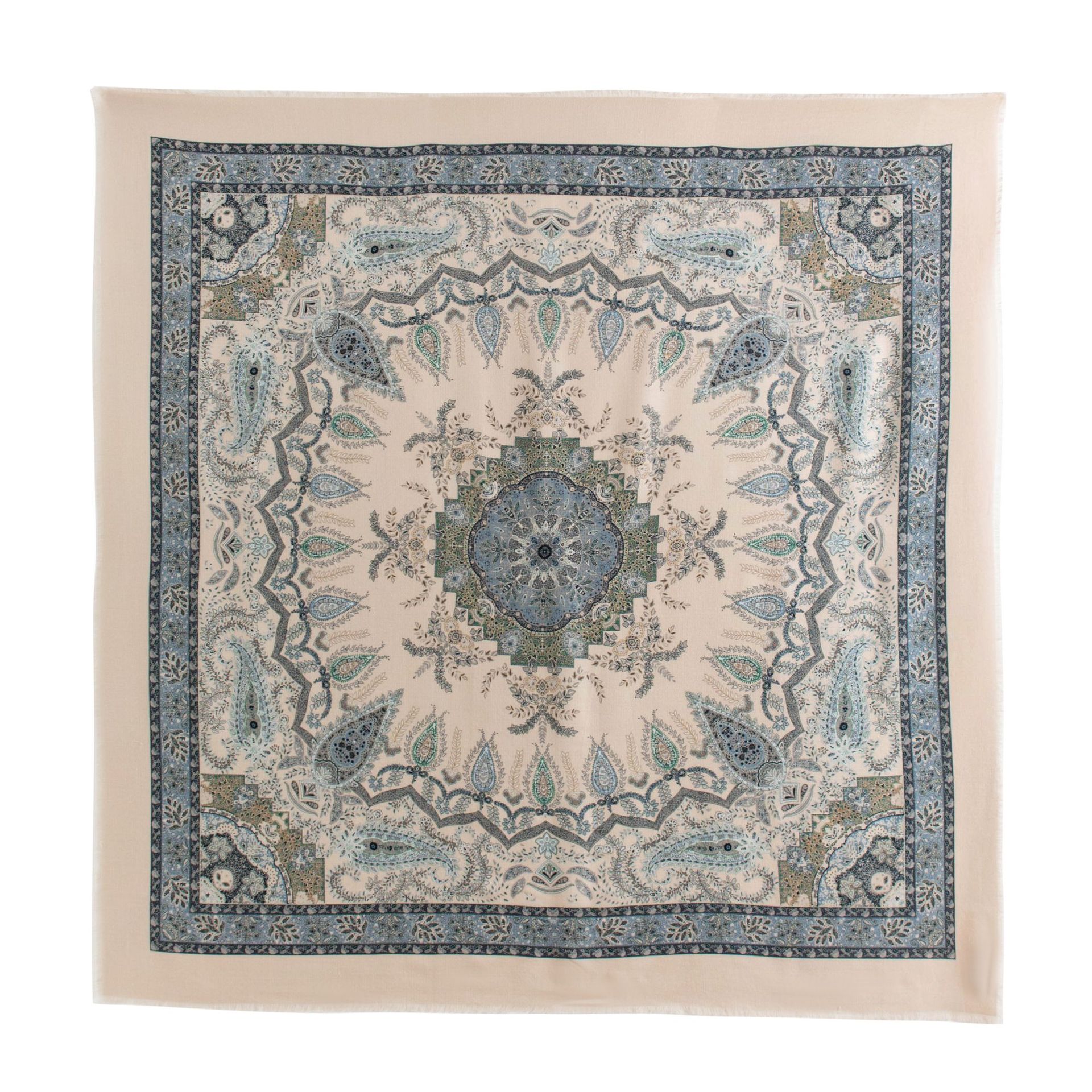 FHZ25-90031-1 Cashew Double-Sided Diamond Pattern Light Blue