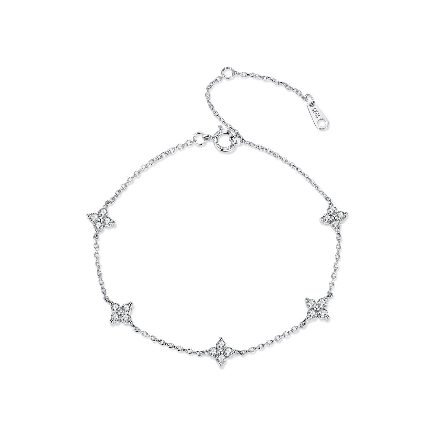 The S925 Sterling Silver Clover Bracelet - Image 5