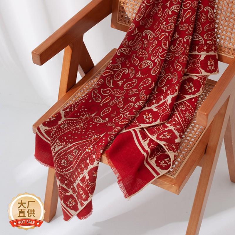 The Double-Sided Silk Wool Scarf Shawl