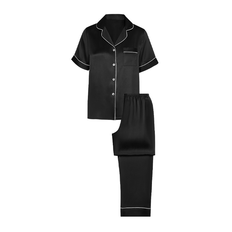 The 100% Mulberry Silk Short Sleeve Pajama Set - Image 2