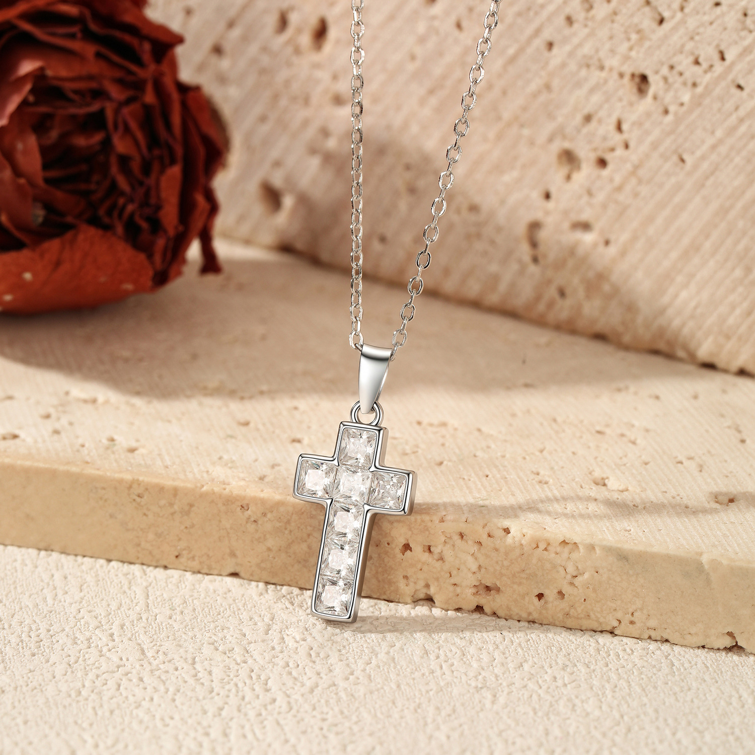 The S925 Sterling Silver Cross Necklace - Image 4