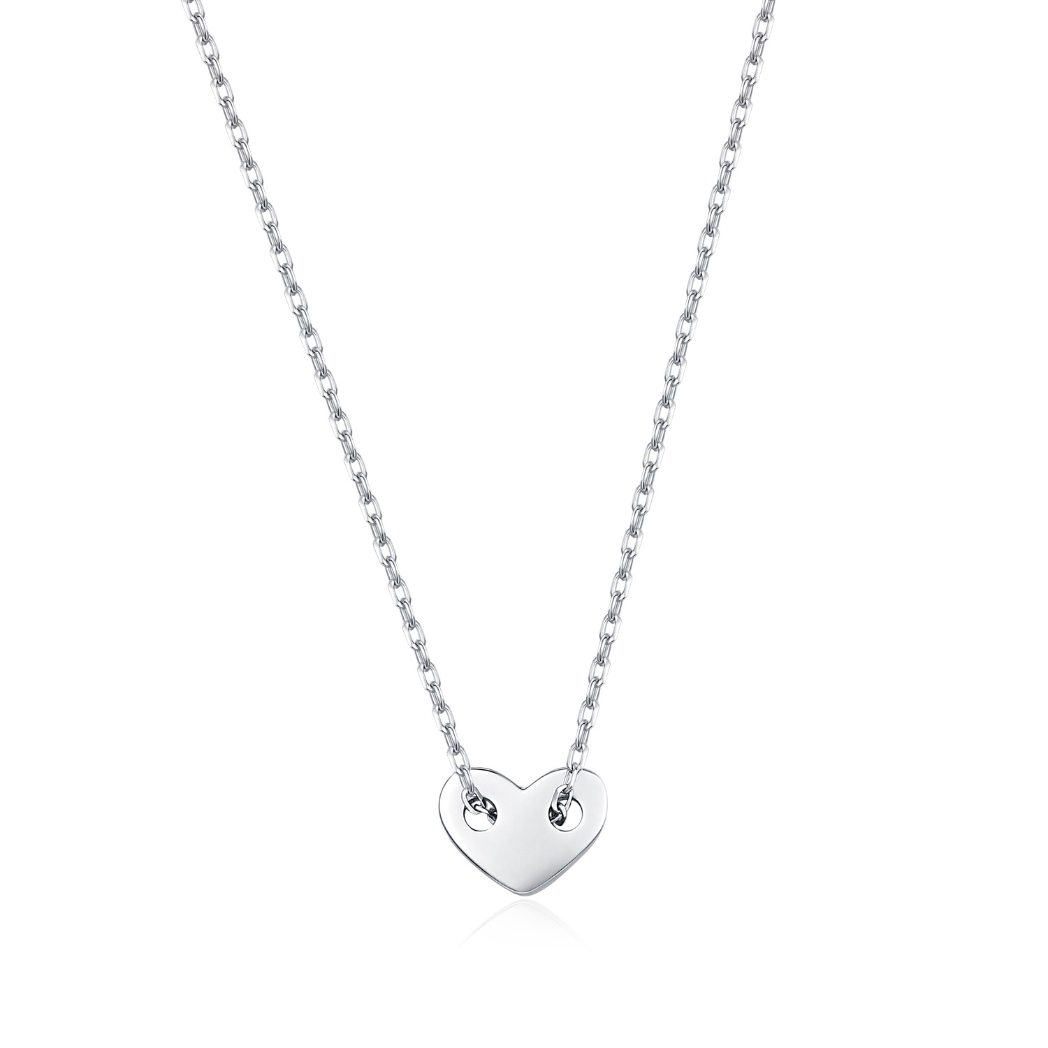 The S925 Sterling Silver Minimalist Heart Pendant Necklace - Image 5