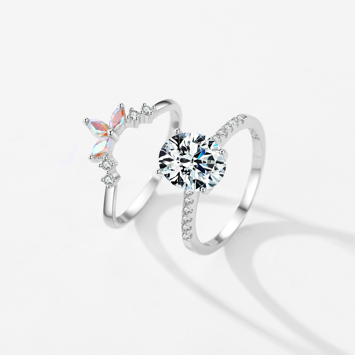 The S925 Sterling Silver Zircon Stackable Ring - Image 4