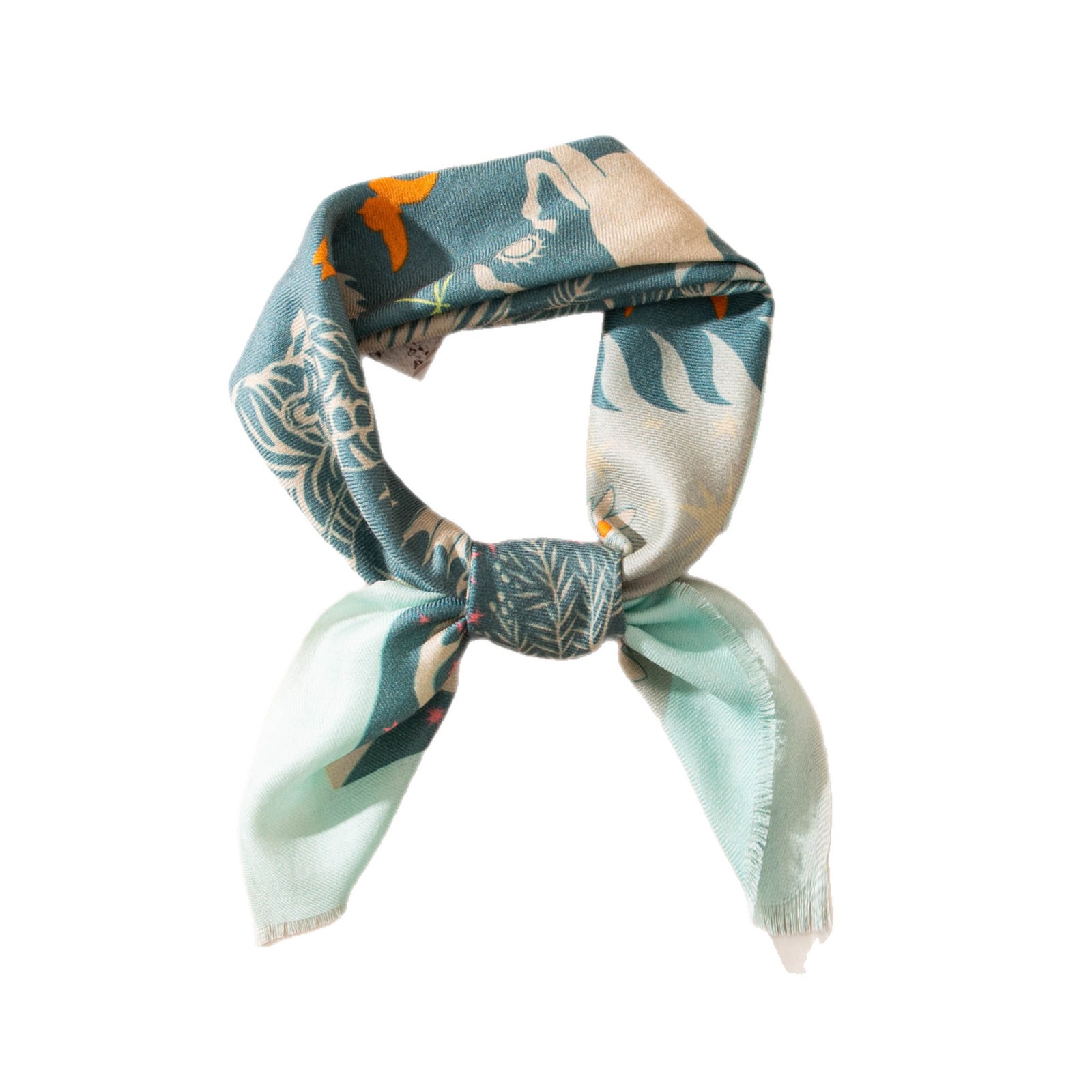 The Silk Wool Printed Scarf - Image 5