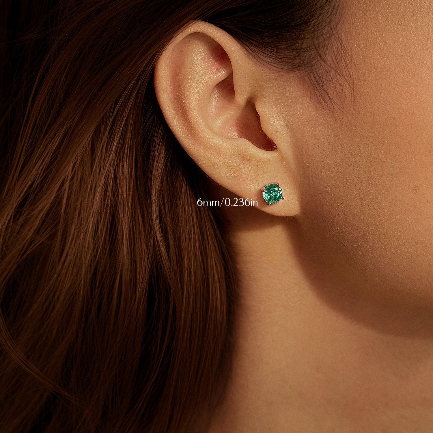 The S925 Sterling Silver Paraiba Rose Cut Earrings - Image 4
