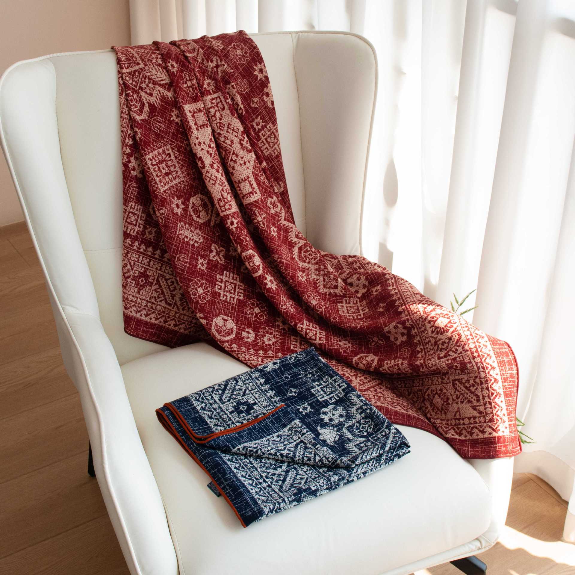 The Silk Wool Ethnic Style Large Shawl