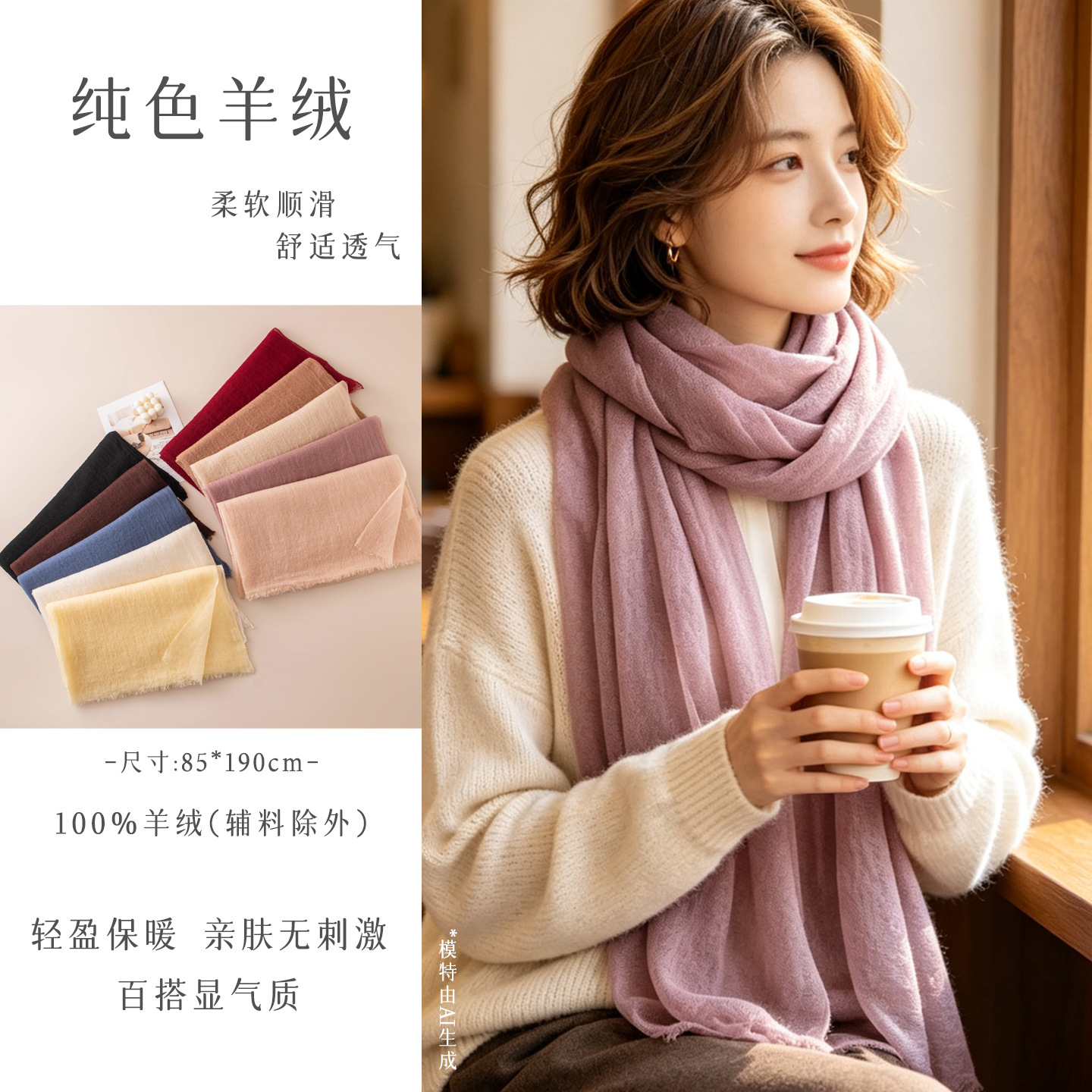 The Lightweight Cashmere Long Shawl