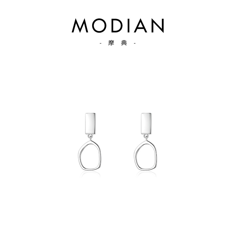 The S925 Silver Geometric Minimalist Earrings - Image 5