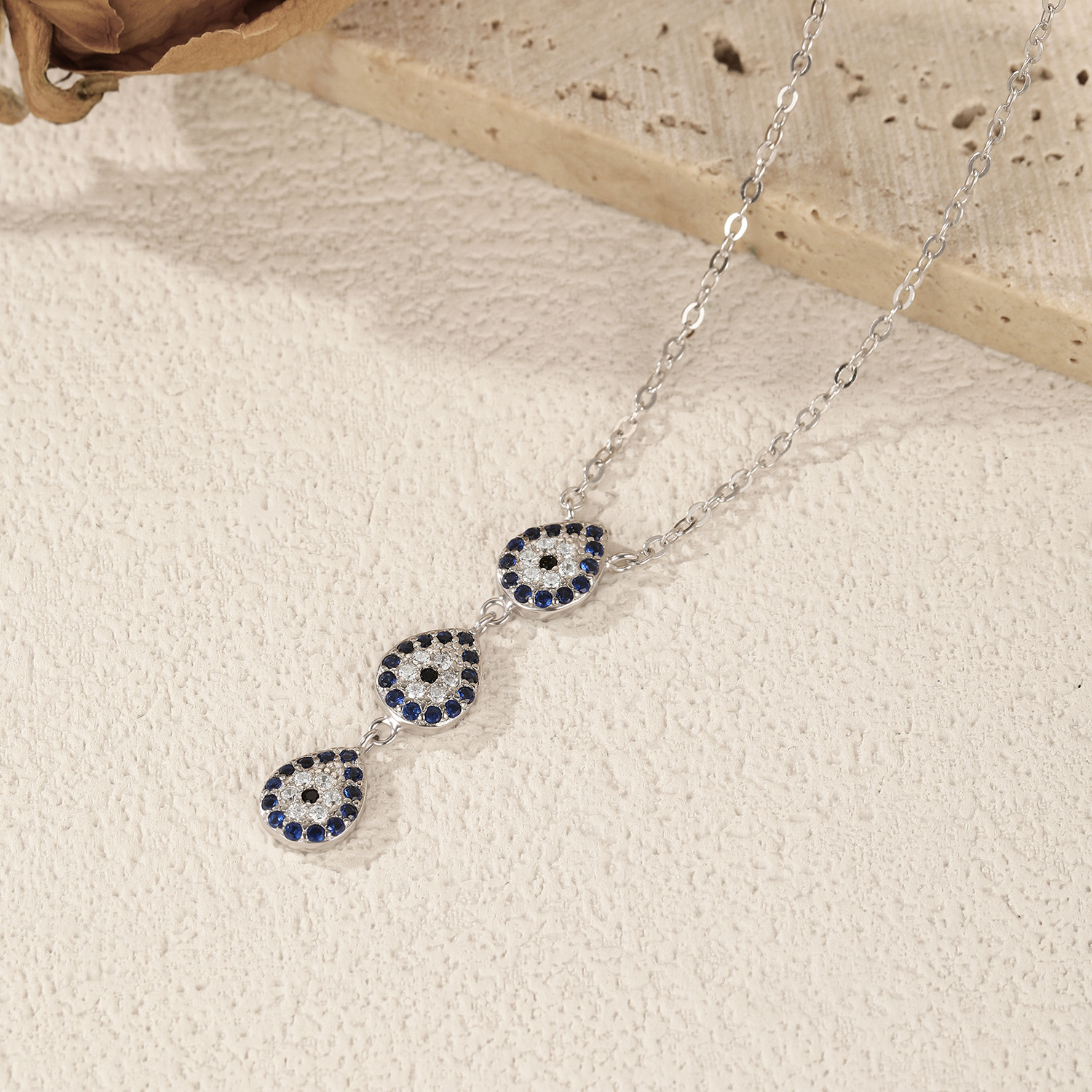 The S925 Sterling Silver Full Diamond Y-Chain Necklace - Image 4