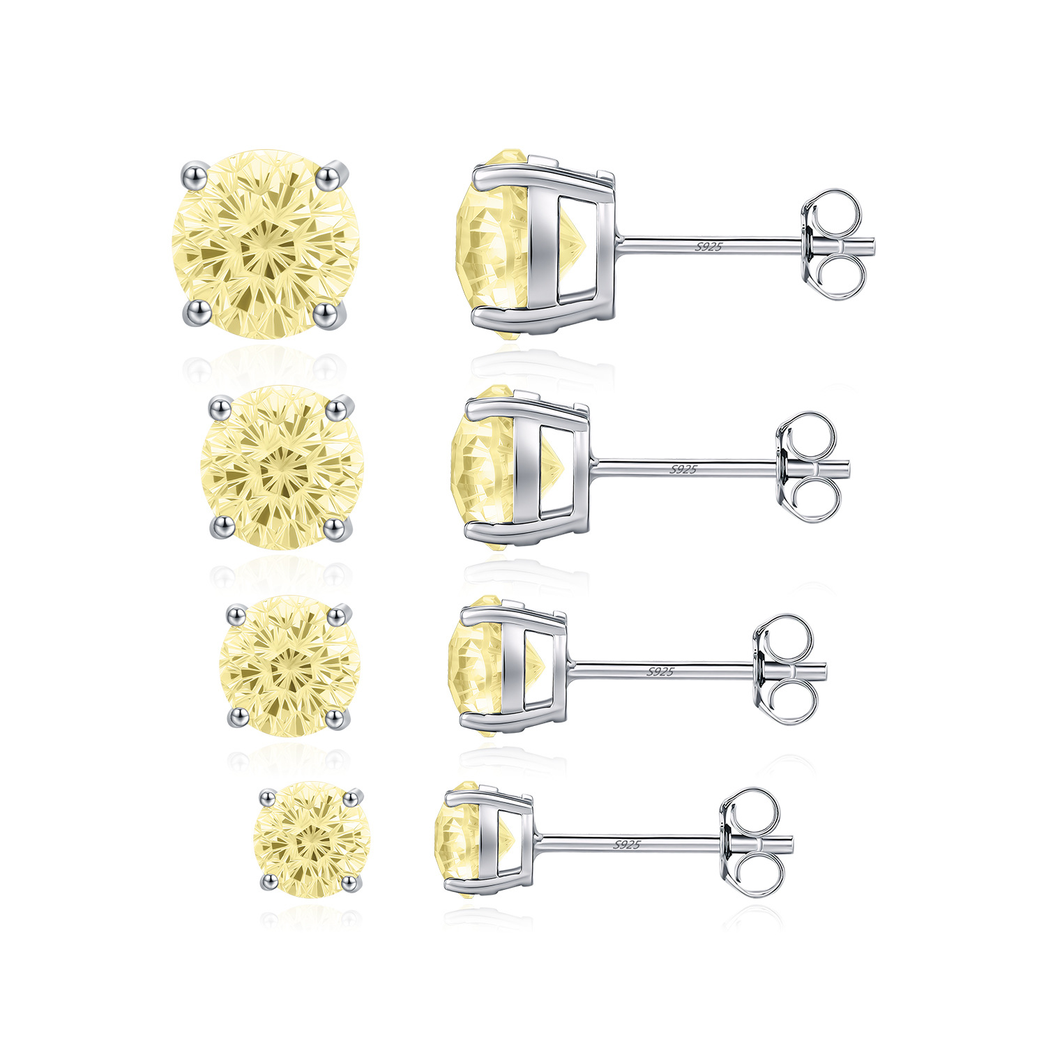 The S925 Sterling Silver Firework Cut Earrings - Image 5