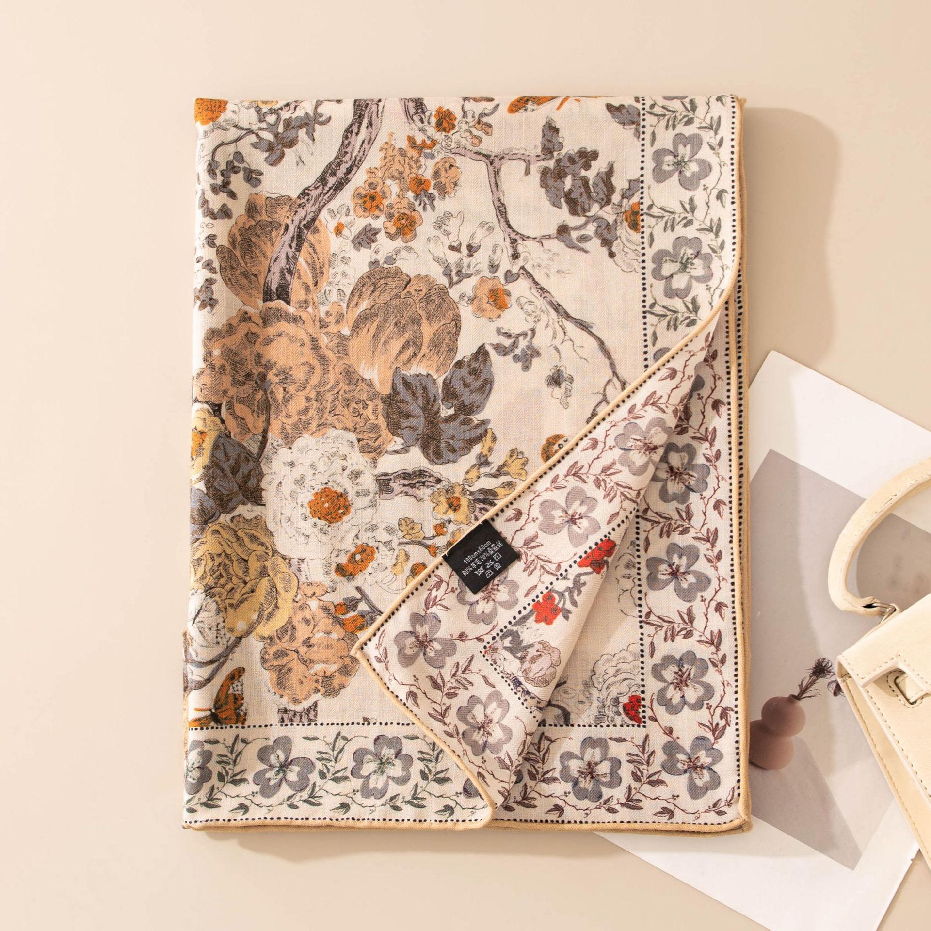 FHZ26-90303-1 Hand Rolled - Double Sided Kapok Blossom