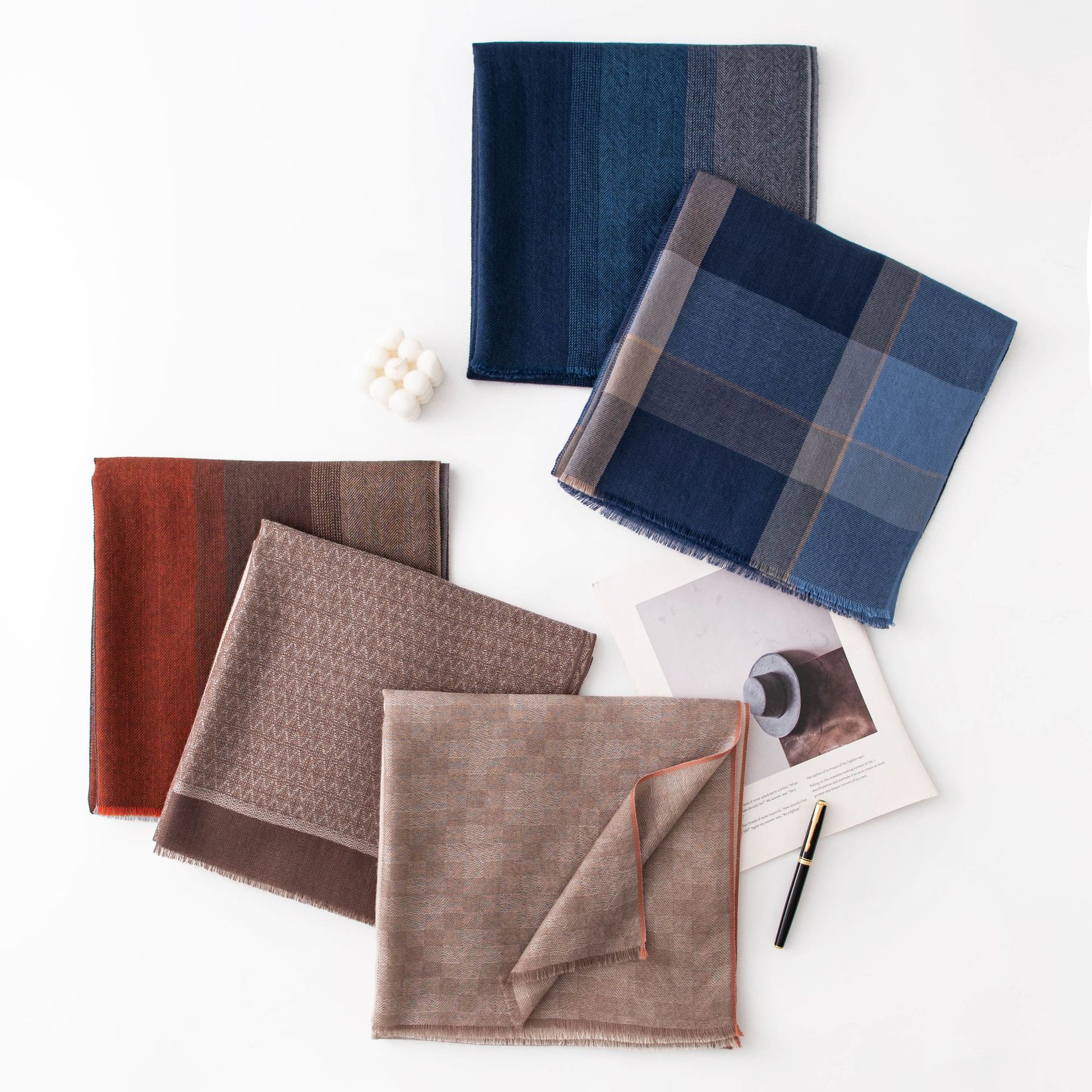 The Cashmere Plaid Scarf Shawl